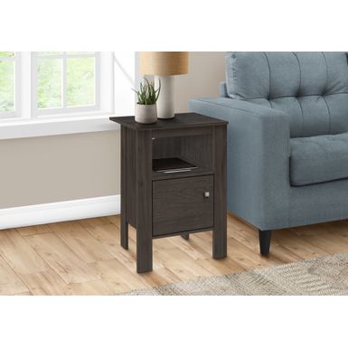 Accent Table/ Side/ End/ Nightstand/ Lamp/ Storage/ Living Room/ Bedroom/ Laminate/ Brown/ Transitional