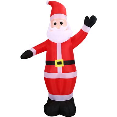 Christmas Time 10-Ft. Pre-Lit Inflatable Santa Claus Outdoor Christmas Decoration