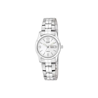 Citizen  - Ladies Quartz Silver-Tone Stainless Steel Watch Silver Dial