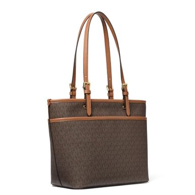 Michael Kors Winston Medium Top Zip Pocket Tote-Brown/Acorn