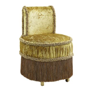 ACME Bernadette Vanity Stool, Gold Velvet