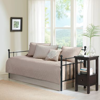 Khaki Quebec 6 Piece Reversible Daybed Cover Set Daybed