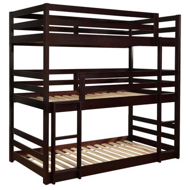 Sandler Twin Triple Bunk Bed Cappuccino