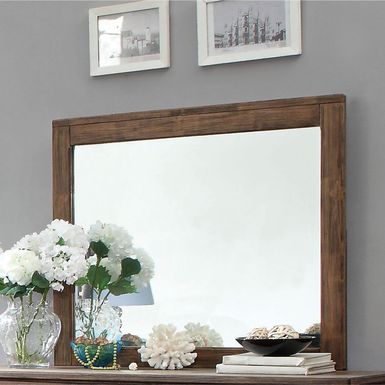 Rustic Rectangle Mirror in Rustic Natural Tone