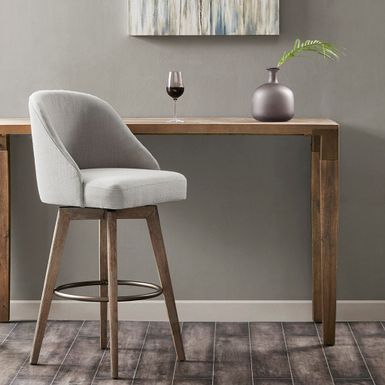 Apollo Grey Bar Stool with Swivel Seat