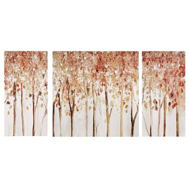 Autumn Forest Triptych 3-piece Textured Canvas Wall Art Set