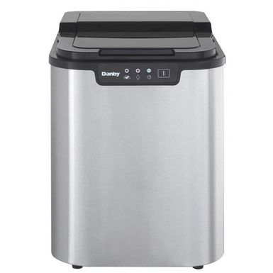 Danby - 2 lb Countertop Ice Maker - Stainless Steel