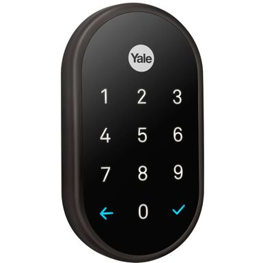 Nest x Yale - Smart Lock Wi-Fi Replacement Deadbolt with App/Keypad/Voice assistant Access - Black Suede