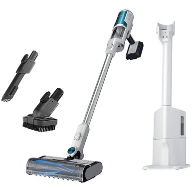 Shark - Clean  Empty Cordless Stick Vacuum  Auto-Empty System Self Cleaning Brushroll HEPA Filtration - White