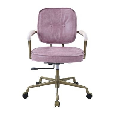 ACME Siecross Office Chair, Pink Top Grain Leather