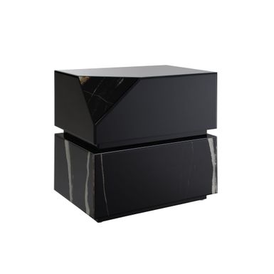 ACME Drisana End Table in Black Mirrored Finish