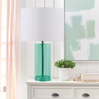 Blue Neonova Glass Table Lamp