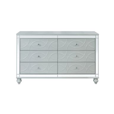 Gunnison 6-drawer Dresser Silver Metallic