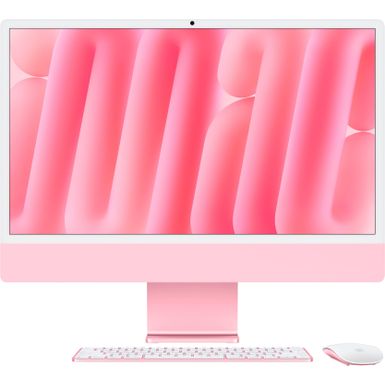 Apple - iMac 24-inch All-in-One - M4 chip - Built for Apple Intelligence - 10 Core CPU - 10 Core GPU - 16GB Memory - 512GB SSD - Pink