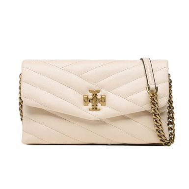 Tory Burch Kira Chevron Chain Wallet (New Cream)