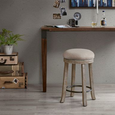 Wren Cream Upholstered, Swivel Counter Stool