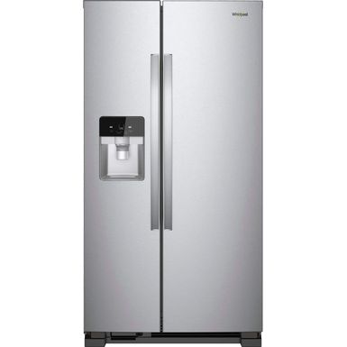 Whirlpool - 21.4 Cu. Ft. Side-by-Side Refrigerator with Fingerprint Resistant - Stainless Steel