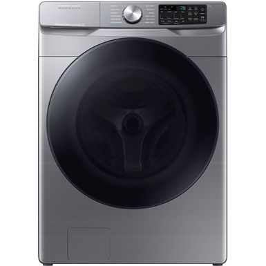 Samsung - 4.5 Cu. Ft. High-Efficiency Stackable Smart Front Load Washer with Steam and Super Speed Wash - Platinum