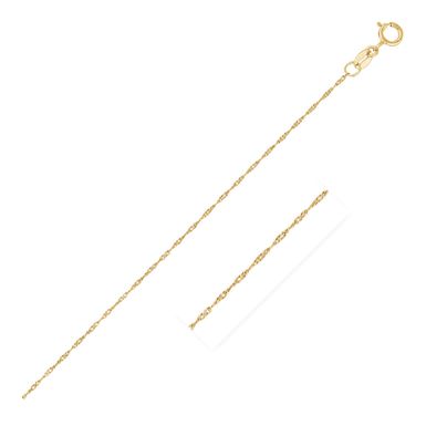 14k Yellow Gold Singapore Chain 0.6mm