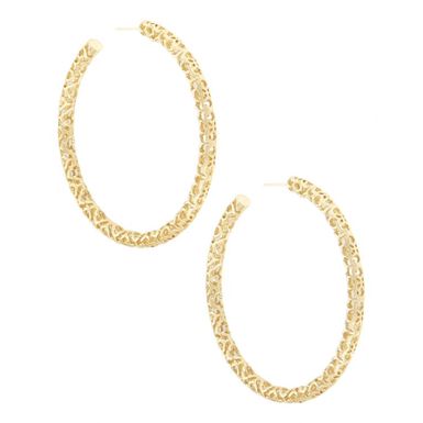 Kendra Scott Maggie Small Hoop Earring (Gold Filigree)