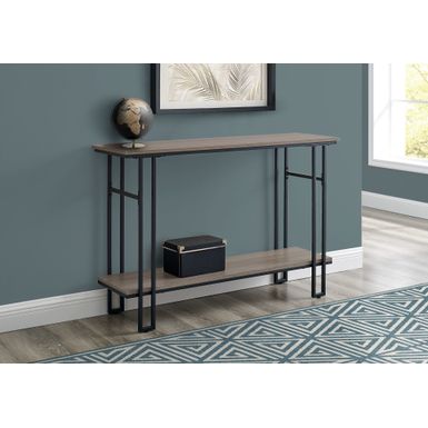 Accent Table/ Console/ Entryway/ Narrow/ Sofa/ Living Room/ Bedroom/ Metal/ Laminate/ Brown/ Black/ Contemporary/ Modern