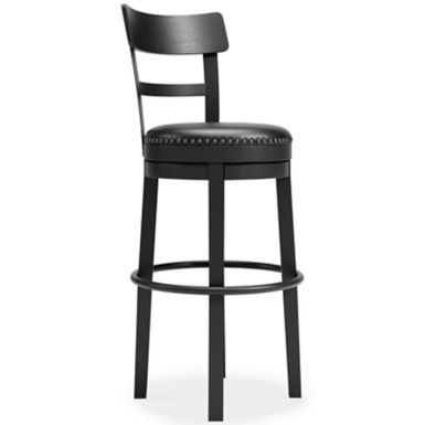 Black Valebeck Tall Upholstered Swivel Barstool(1/CN)