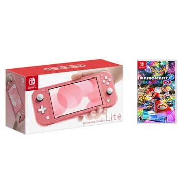 Nintendo - Switch LITE Coral + Mario Kart 8 BUNDLE