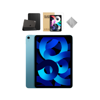 Apple - 10.9-Inch iPad Air - Latest Model - (5th Generation) with Wi-Fi - 256GB - Blue With Black Case Bundle