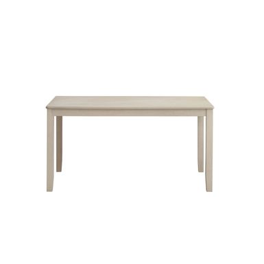 ACME Ferris Dining Table in Antique Bone White Finish