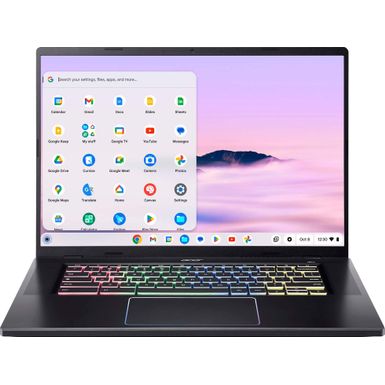 Acer - Chromebook Plus 516 GE Cloud Gaming Laptop with Google AI- 16 2560x1600 120Hz - Intel Core 5 120U - 8GB RAM - 256GB SSD - Obsidian Black