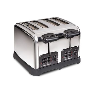 Hamilton Beach - Classic 4 Slice Toaster with Sure-Toast Technology - Stainless Steel