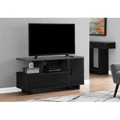 TV Stand/ 48 Inch/ Console/ Media Entertainment Center/ Storage Cabinet/ Drawers/ Living Room/ Bedroom/ Laminate/ Black/ Grey/ Contemporary/ Modern