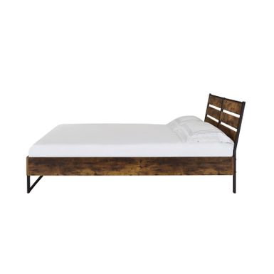 ACME Juvanth Eastern King Bed, Rustic Oak & Black Finish