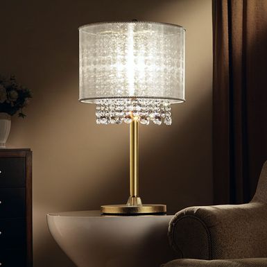 Glam Metal Base Table Lamp in Gold