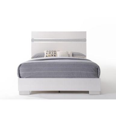 ACME Naima II Queen Bed, White High Gloss