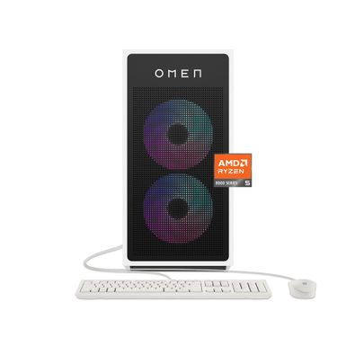 HP OMEN - 35L Gaming Desktop - AMD Ryzen 5 8500G - 16GB DDR5 Memory - NVIDIA GeForce RTX 4060 - 1TB SSD - White/Black