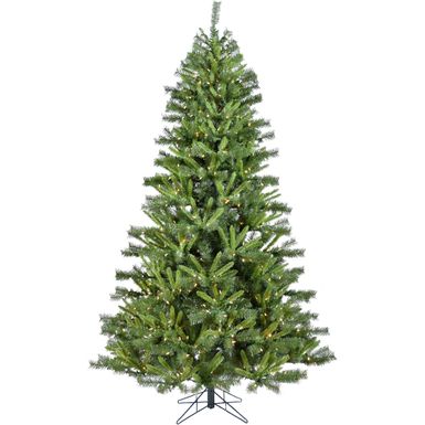 Christmas Time 7.5' Norway Pine, Green Christmas Tree, Clear LED Lights