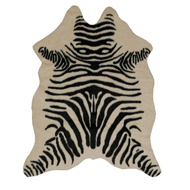 Darragh Faux Cow Hide Mini Zebra Ivory Black