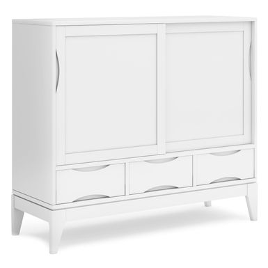 Simpli Home - Harper Medium Storage Cabinet - White