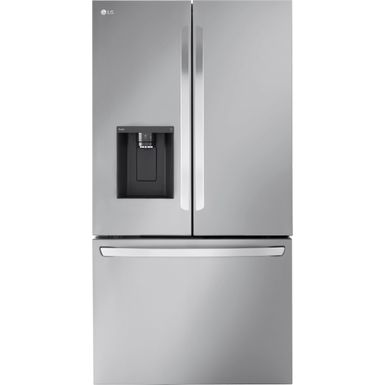 LG - Counter-Depth MAX 25.5 Cu. Ft. French Door Smart Refrigerator with Dual Ice - Stainless Steel