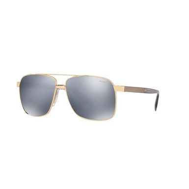 Versace Sunglasses (VE2174-1002Z3, Gold/Dark Grey Mirror)