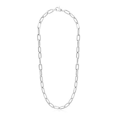 Sterling Silver Wide Paperclip Chain Necklace (38 Inch)