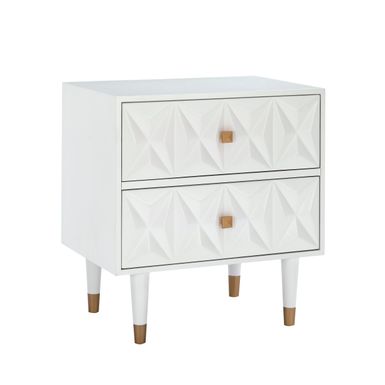 Lynhaven Two Drawer Nightstand White