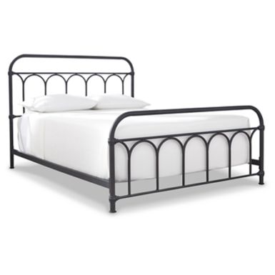 Black Nashburg Queen Metal Headboard/Footboard/Rails