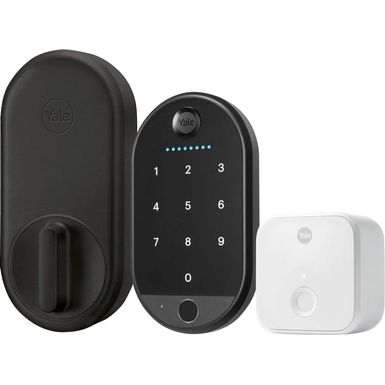 Yale - Approach - Smart Lock Wi-Fi Retrofit Deadbolt with Keypad Access - Black Suede