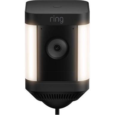 Ring - Spotlight Cam Plus Outdoor/Indoor 1080p Plug-In Surveillance Camera - Black