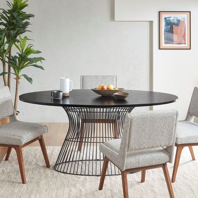 Black Mercer Oval Dining Table