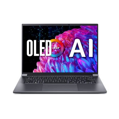 Acer - Swift X 14 AI Ready Laptop - 14.5" OLED - Intel Core Ultra 7 - 16GB RAM - NVIDIA GeForce RTX 4060 - 1TB SSD - Steel Gray - Steel Gray