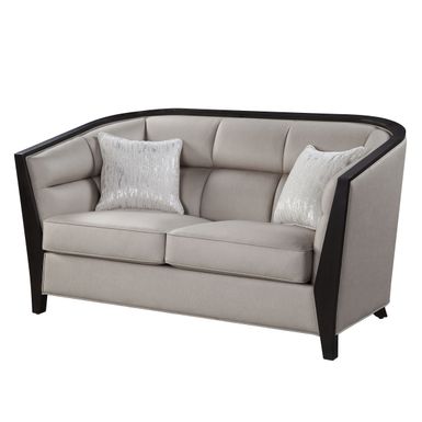 ACME Zemocryss Loveseat w/2 Pillows, Beige Fabric