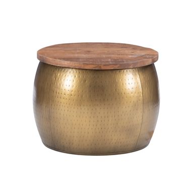 Ariaie Small Drum Table Brass